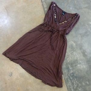 BCBGMaxAzria Brown Tunic/Tank Dress